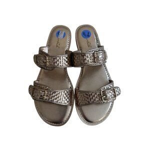 SPLENDID Gold Metallic Buckle Sandals Size 7.5 NEW without tags